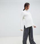 Asos Design Maternity Tailored Mono Soft Stripe Wide Leg-multi