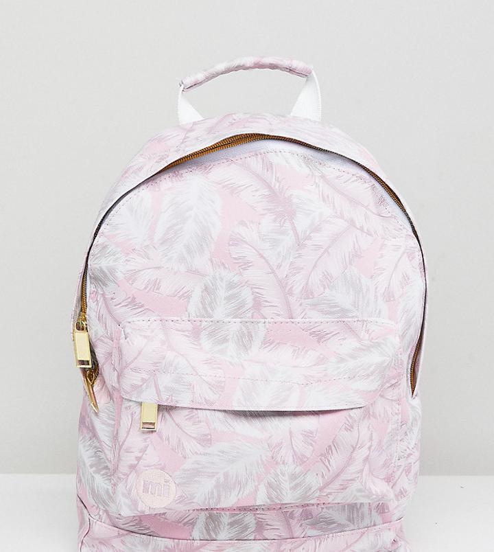 Mi-pac Exclusive Mini Tumbled Backpack In Feather Print - Multi