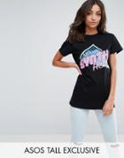 Asos Tall 80s Print Motif T-shirt - Black