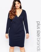 Junarose Plus Ursa Wrap Dress - B12 Black Iris