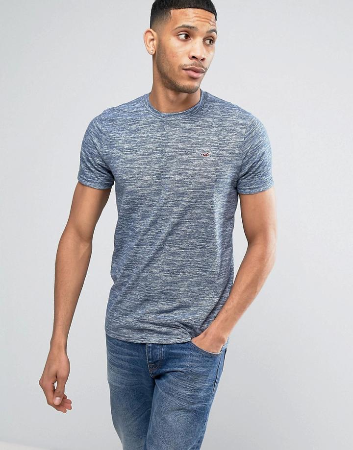 Hollister Must Have Logo T-shirt Slim Fit In Blue Marl - Blue