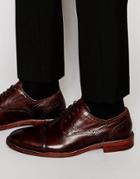 Aldo Rodallo Leather Brogue Derby Shoes - Brown