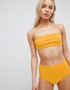 Weekday High Waist Bikini Bottom - Yellow