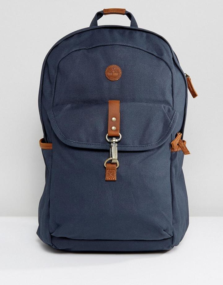 Timberland Walnut Hill 20l Backpack Leather Trim In Navy - Navy