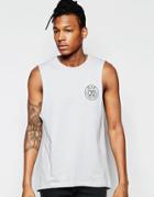 D.i.e. Cut Off Sleeves T-shirt Chest Logo In Gray - Gray