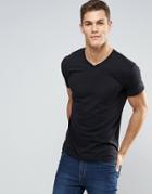 Solid V-neck T-shirt - White
