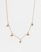Designb Necklace With Tiny Butterfly Charms In Gold Tone