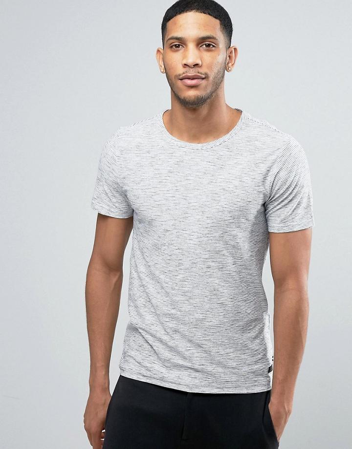 Produkt T-shirt With Melange Detail - White