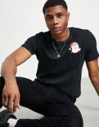 Jack & Jones Originals Christmas Pocket Graphic T-shirt In Black