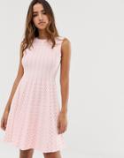Ted Baker Knitted Flippy Skater Dress - Pink