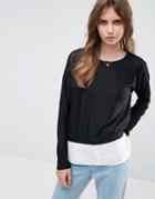 Vero Moda Paneled Top - Black