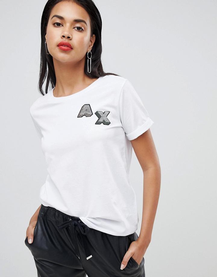 Armani Exchange 3d Ax Logo T-shirt - White