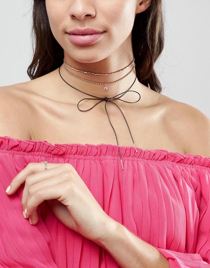 Aldo Delicate Rose Gold Wraparound Choker Necklace - Gold