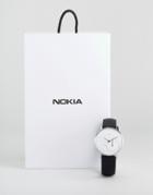 Nokia Hwa01 Steel Activity & Sleep Tracker Smart Watch In Black/white 36mm - Black