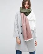 Asos Supersoft Long Woven Scarf In Color Block - Multi