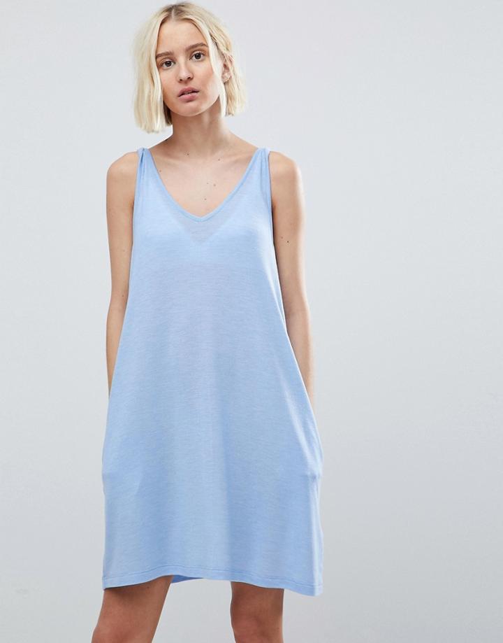 Vero Moda Cami Mini Dress In Blue - Blue