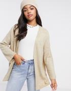 Jdy Cardigan In Brushed Knit In Cream-white