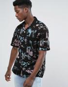 Weekday Chill Tourist Short Sleeve Shirt - Navy