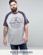 Duke Plus Raglan T-shirt With Print In Gray - Gray