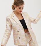 Dusty Daze Jacquard Blazer Two-piece-pink