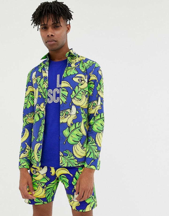 Love Moschino Banana Print Shirt - Yellow