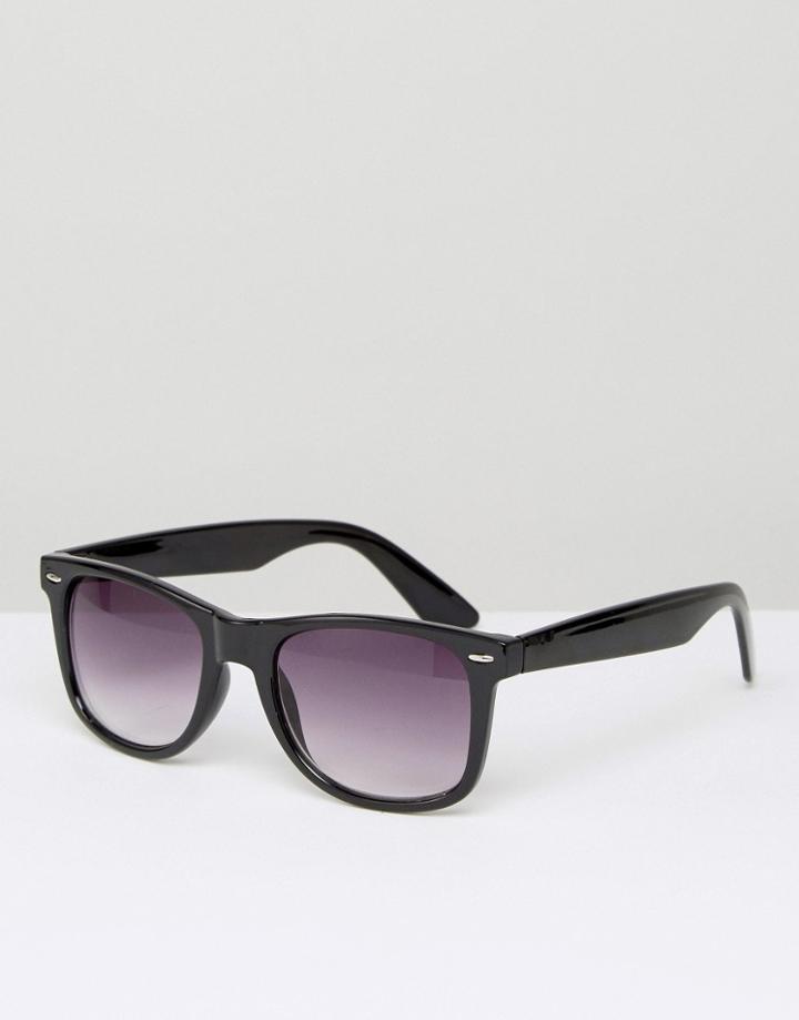 D-struct Square Sunglasses In Black - Black