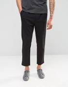 Weekday Astor Tailored Jersey Slim Pants In Black - Black