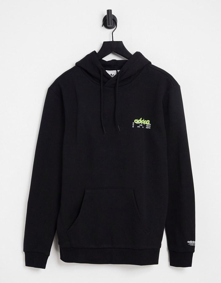 Adidas Originals Behind The Trefoil Hoodie In Black