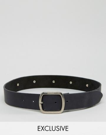 Retro Luxe London Tiger Head Waist Belt - Black