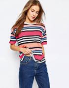 Asos Rainbow Stripe T-shirt - Multi