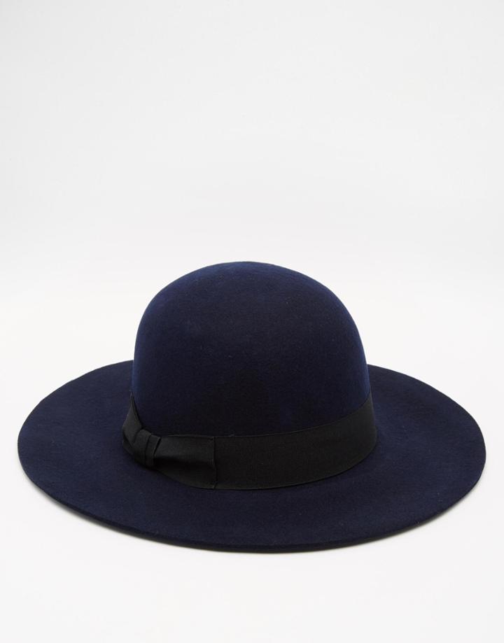 Asos Beekeeper Hat With Wide Brim - Navy