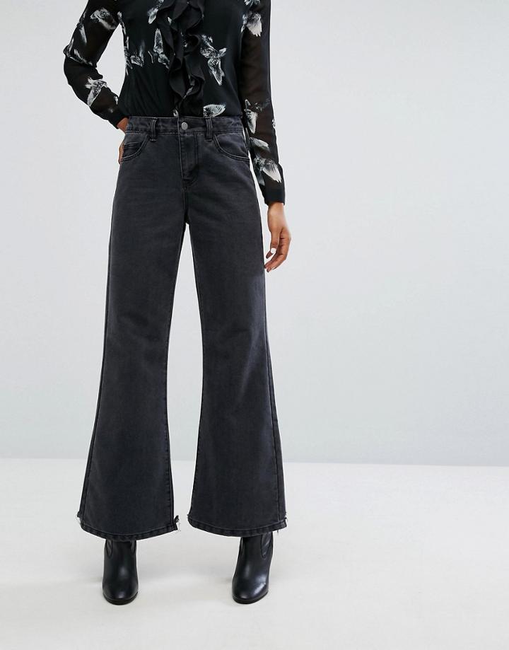 Noisy May Flared Jeans - Black