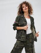 Gestuz Milla Camo Utility Jacket - Green