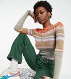 Collusion Knitted Top In Sporty Yarn In Multi Stripe