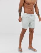 Asos Design Swim Short In Pale Blue Mid Length