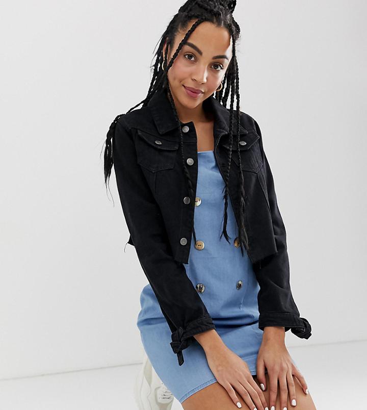 Urban Bliss Washed Black Crop Jacket