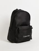 Calvin Klein Contrast Logo Backpack In Black