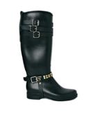 Supertrash Sammy Knee High Wellington Boots - Black