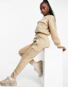 Pindydoll Sweatshirt And Sweatpants Set With Cargo Pockets In Stone-neutral
