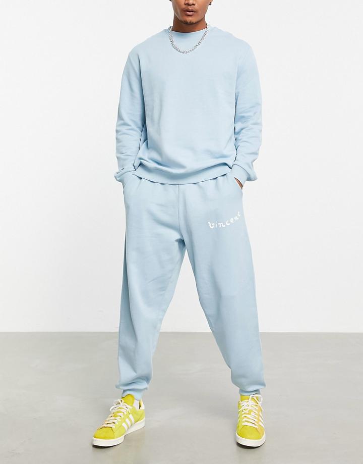 Asos Design Sweatpants With Van Gogh Prints In Blue - Part Of A Set-blues