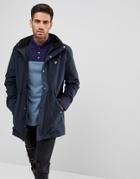Lyle & Scott Microfleece Parka Jacket In Dark Navy - Navy