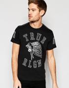 True Religion T-shirt Headdress Jet Black - Jet Black