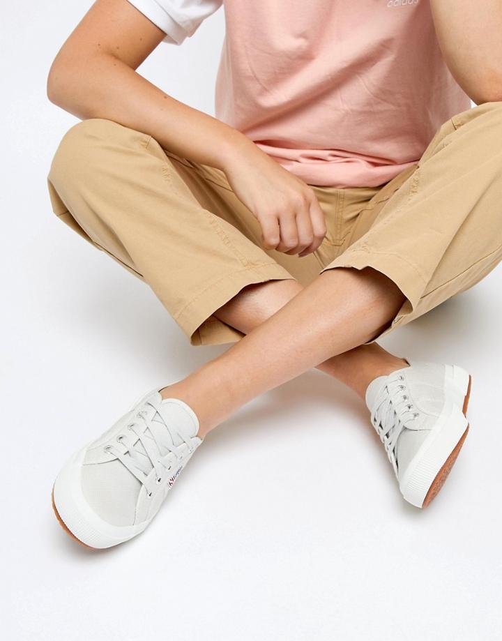 Superga Cotu Classic 2750 Gray Canvas Sneakers - Gray