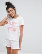 Vero Moda Sleep Squad Pjyama T-shirt - White