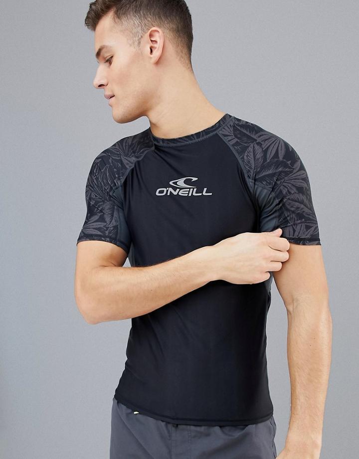 O'neill Short Sleeve Sun Rash Guard - Black