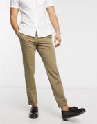 Selected Homme Slim Cropped Fit Smart Pants In Sand-neutral