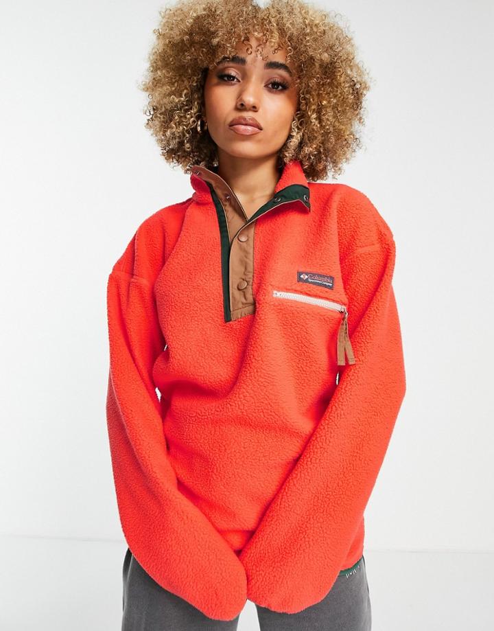 Columbia Helvetia Half Snap Fleece In Red