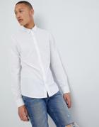 Only & Sons Slim Fit Pique Shirt - White