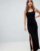 River Island Cami Bodycon Maxi Dress-black