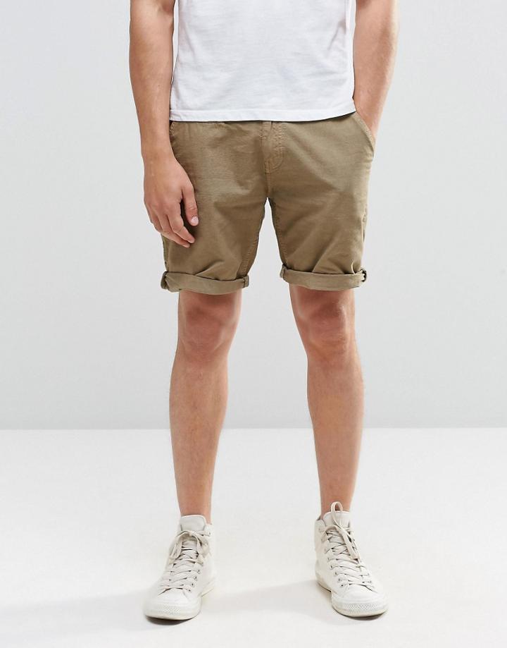 Brave Soul Chino Shorts - Tan